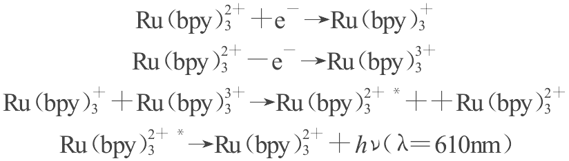 湮滅ECL反應過程 湮滅ECL反應過程